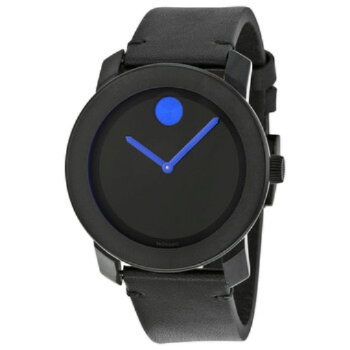 Picture of MOVADO Bold Quartz Black Dial Black Leather Men's Watch