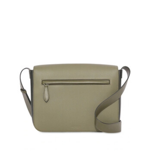Picture of BURBERRY Small Grainy Leather Messenger Bag In Poplar Green
