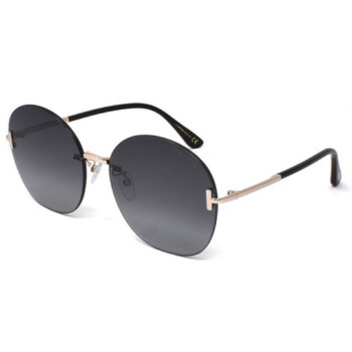 Picture of TOM FORD Grey Gradient Round Ladies Sunglasses