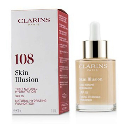Picture of CLARINS Ladies Skin Illusion Natural Hydrating Foundation SPF 15 1 oz # 108 Sand Makeup