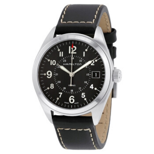 Picture of HAMILTON Khaki Field Black Dial Black Leather Watch