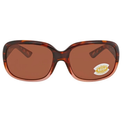 Picture of COSTA DEL MAR GANNET Copper Polarized Rectangular Ladies Sunglasses