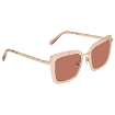 Picture of SWAROVSKI Brown Square Ladies Sunglasses SK0198 6028E