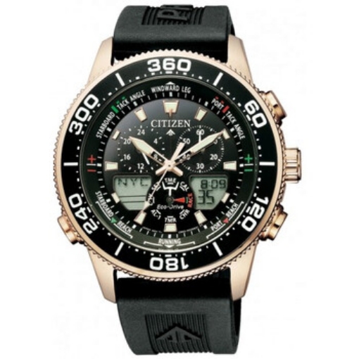 Picture of CITIZEN Perpetual Alarm World Time Chronograph Analog-Digital Black Dial Men's Watch