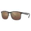 Picture of RAY-BAN Purple Mirrored Gold Polarized Square Men's Sunglasses