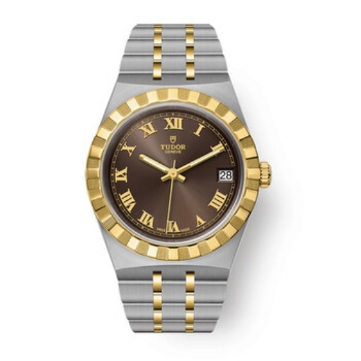 Picture of TUDOR Royal Automatic Chocolate Brown Dial Two-Tone Ladies Watch