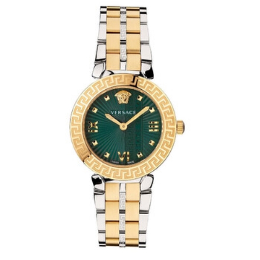 Picture of VERSACE Greca Icon Quartz Green Dial Two-Tone Ladies Watch