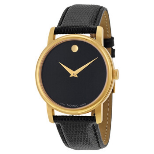 Picture of MOVADO Museum Black Dial Black Leather Men's Watch