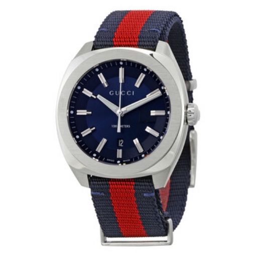 Picture of GUCCI GG2570 Blue Dial Blue and Red Nylon Men's Watch