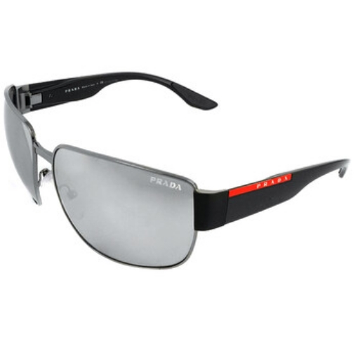 Picture of PRADA LINEA ROSSA Open Box - Light Grey Mirror Silver Rectangular Men's Sunglasses