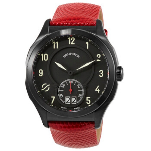 Picture of PHILIP STEIN Prestige Quartz Red Leather Men's Watch