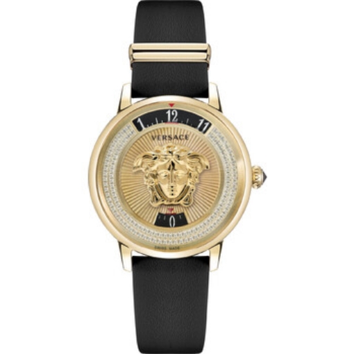 Picture of VERSACE Medusa Icon Diamond Quartz Gold Dial Ladies Watch