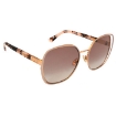 Picture of JIMMY CHOO Brown Shaded Silver Mirror Rectangular Ladies Sunglasses