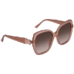 Picture of JIMMY CHOO Brown ss Gold Rectangular Ladies Sunglasses