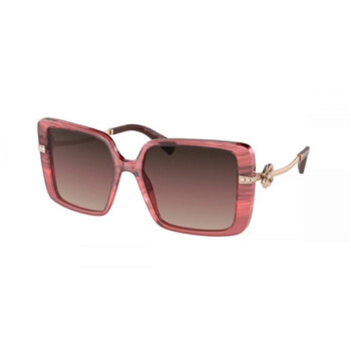 Picture of BVLGARI Brown Grad Purple Grad Black Square Ladies Sunglasses