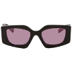 Picture of PRADA Open Box - Dark Violet Mirrored Silver Internal Irregular Ladies Sunglasses