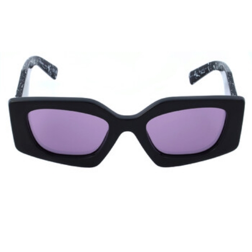 Picture of PRADA Open Box - Dark Violet Mirrored Silver Internal Irregular Ladies Sunglasses