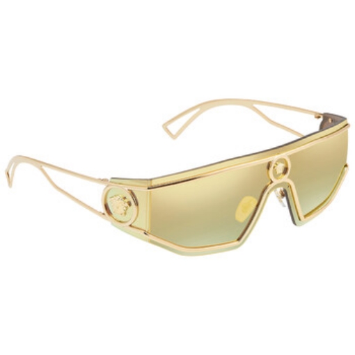 Picture of VERSACE Open Box - Brown Mirror Gold Irregular Men's Sunglasses