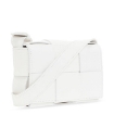 Picture of BOTTEGA VENETA Ladies White Mini Intreccio Leather Candy Cassette Crossbody