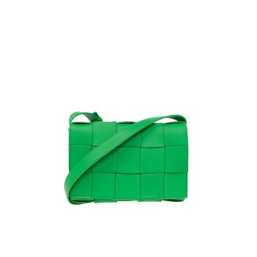 Picture of BOTTEGA VENETA Parakeet Intreccio Leather Cassette Crossbody Bag