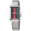 Picture of GUCCI G-Frame Quartz Green and Red Web Mother of Pearl Dial Ladies Watch