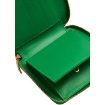 Picture of BOTTEGA VENETA Parakeet Intreccio Leather Compact Zip Around Wallet
