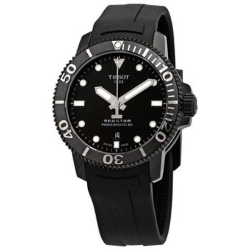 Picture of TISSOT Seastar 1000 Black Dial Automatic Men's Rubber Watch