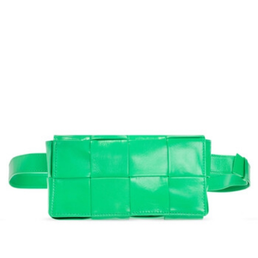 Picture of BOTTEGA VENETA Parakeet Mini Intreccio Leather Cassette Belt Bag