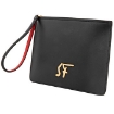 Picture of SALVATORE FERRAGAMO Men's Firenze Logo Clutch In Black