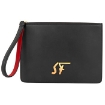 Picture of SALVATORE FERRAGAMO Men's Firenze Logo Clutch In Black