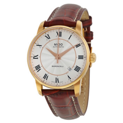 Picture of MIDO Baroncelli Silver Dial Brown Leather Men's Watch