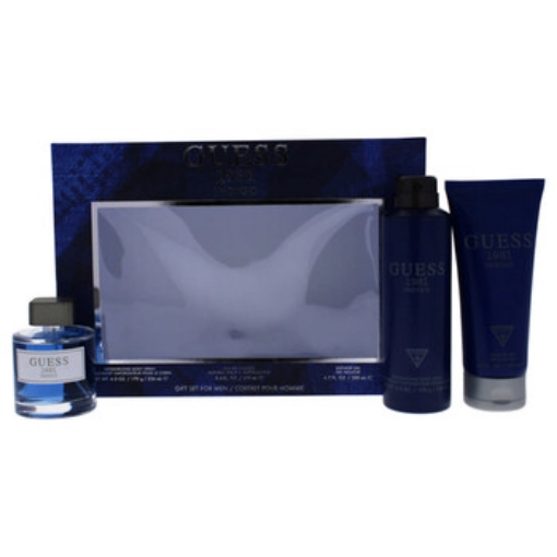 Picture of GUESS 1981 Indigo by for Men - 3 Pc Gift Set 3.4oz EDT Spray, 6oz Body Spray, 6.7oz Shower Gel