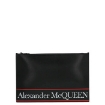 Picture of ALEXANDER MCQUEEN Flat Lettering Logo Printed Clutch In Black