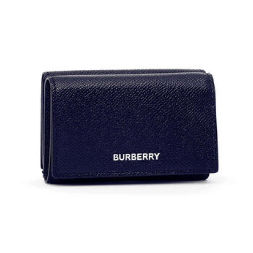 Picture of BURBERRY Grainy Leather Small Tri-fold Wallet In Regency Blue