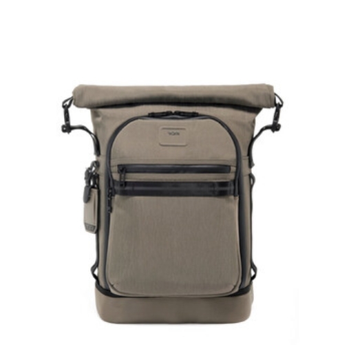 Picture of TUMI Alpha Bravo Ally Nylon Roll Top Backpack - Sand