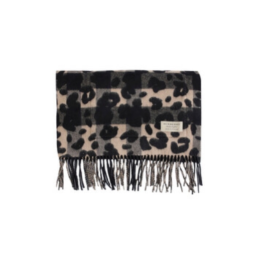 Picture of BURBERRY Animal Pattern Merino Wool Cashmere Stole