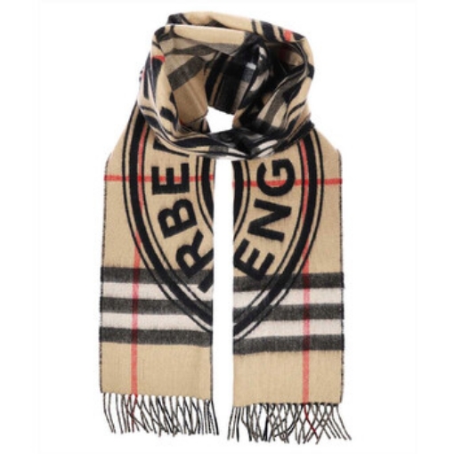 Picture of BURBERRY Archive Beige Montage Print Cashmere Scarf