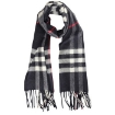 Picture of BURBERRY Classic Cashmere Scarf in Check - Navy
