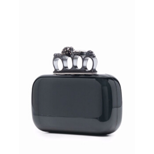 Picture of ALEXANDER MCQUEEN Ladies Black Four-Ring Clutch Bag