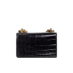 Picture of ALEXANDER MCQUEEN Embossed Croc Leather Mini Jewelled Bag In Black