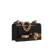 Picture of ALEXANDER MCQUEEN Embossed Croc Leather Mini Jewelled Bag In Black