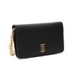 Picture of BURBERRY Ladies Black Grainy Leather Monogram Chain Phone Wallet