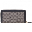 Picture of COACH Midnight Navy Signature Jacquard Accordion Zip Wallet