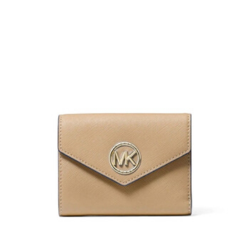 Picture of MICHAEL KORS Ladies Camel Greenwich Envelope Trifold Wallet