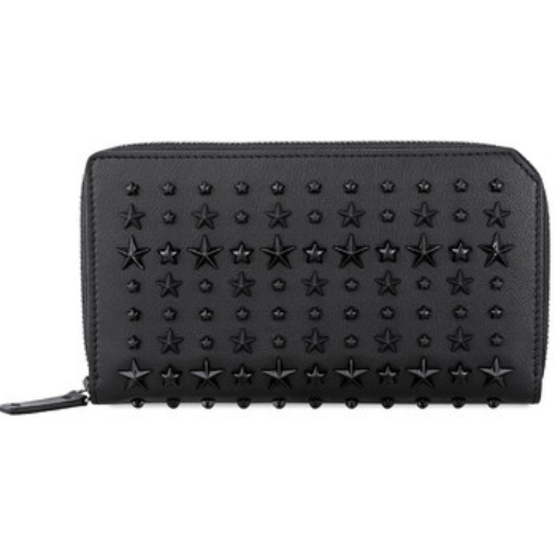 Picture of JIMMY CHOO Black Carnaby Leather Travel Wallet