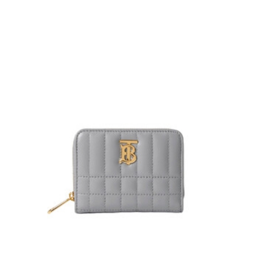 Picture of BURBERRY Quilted Leather Lola Zip Wallet In Cloud Grey