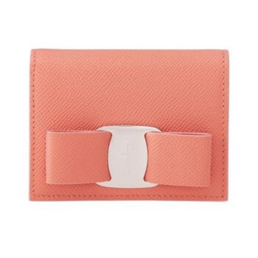 Picture of SALVATORE FERRAGAMO Ladies Pink Vara Bow Leather Wallet