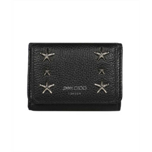 Picture of JIMMY CHOO Ladies Nemo Black Leather Star Tri-Fold Wallet