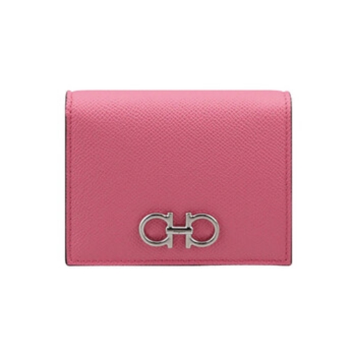 Picture of SALVATORE FERRAGAMO Ladies Pink Gancini Compact Wallet