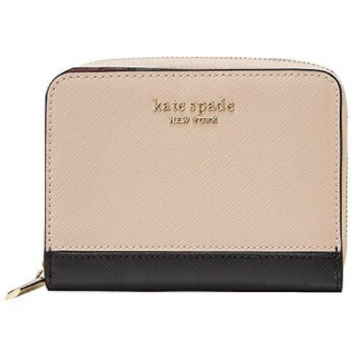 Picture of KATE SPADE Ladies Spencer Small Compact Wallet - Warm Beige/Black